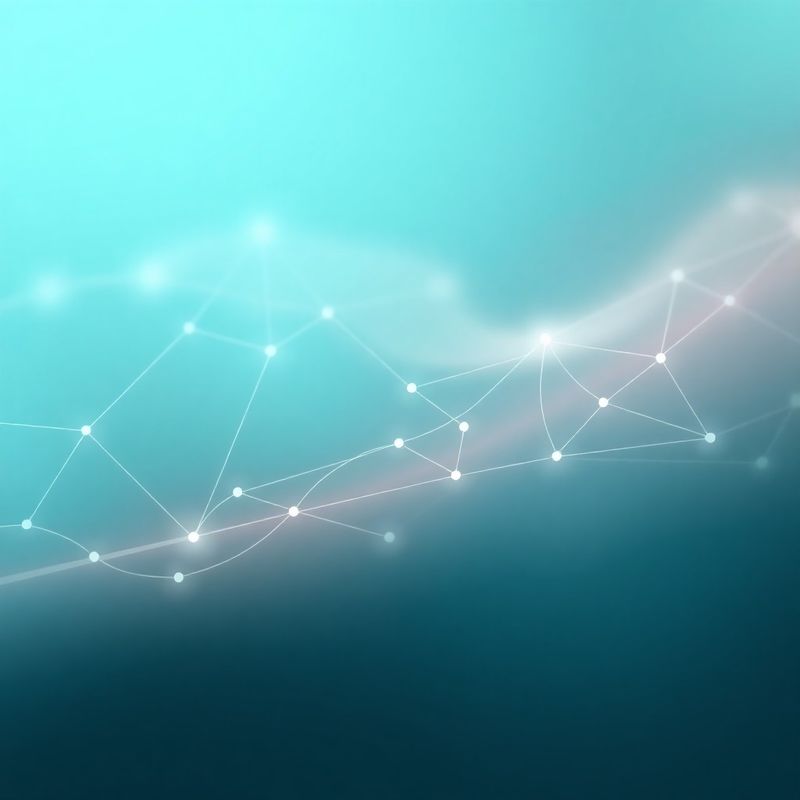 Abstrakte Visualisierung von API-Verbindungen und Datenflüssen in Teal- und Schiefer-Tönen
